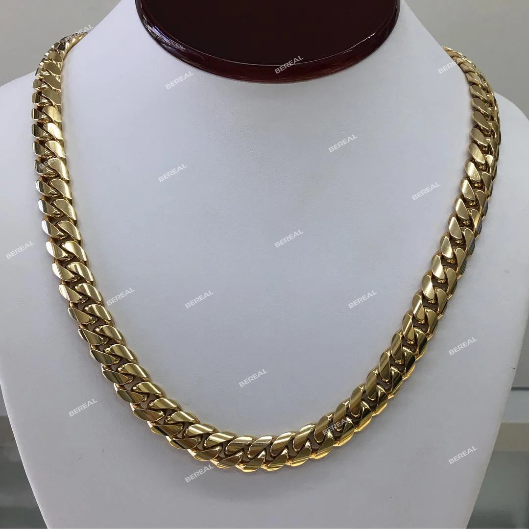 Fine Jewelry 16MM Gold Miami Cuban Chain Hot Selling Shine Brightly 10K 14K Solid Gold Wholesale Cuban Link Chain