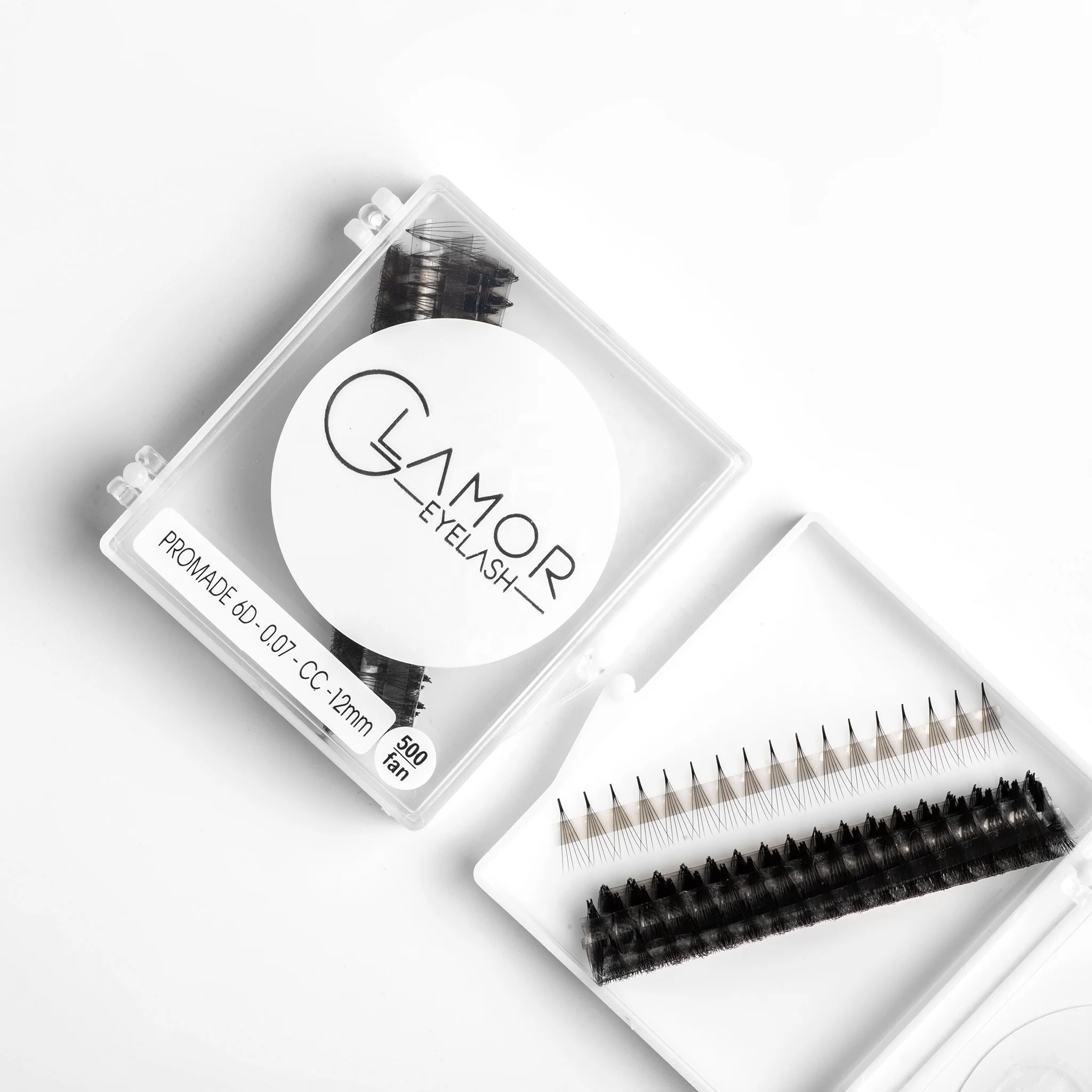 Private Label Ultra-Speed Promade Volume Fans Long Stem Mink Lash Extensions 5D 0.07 Pointy Base Natural Model DIY with OEM/ODM