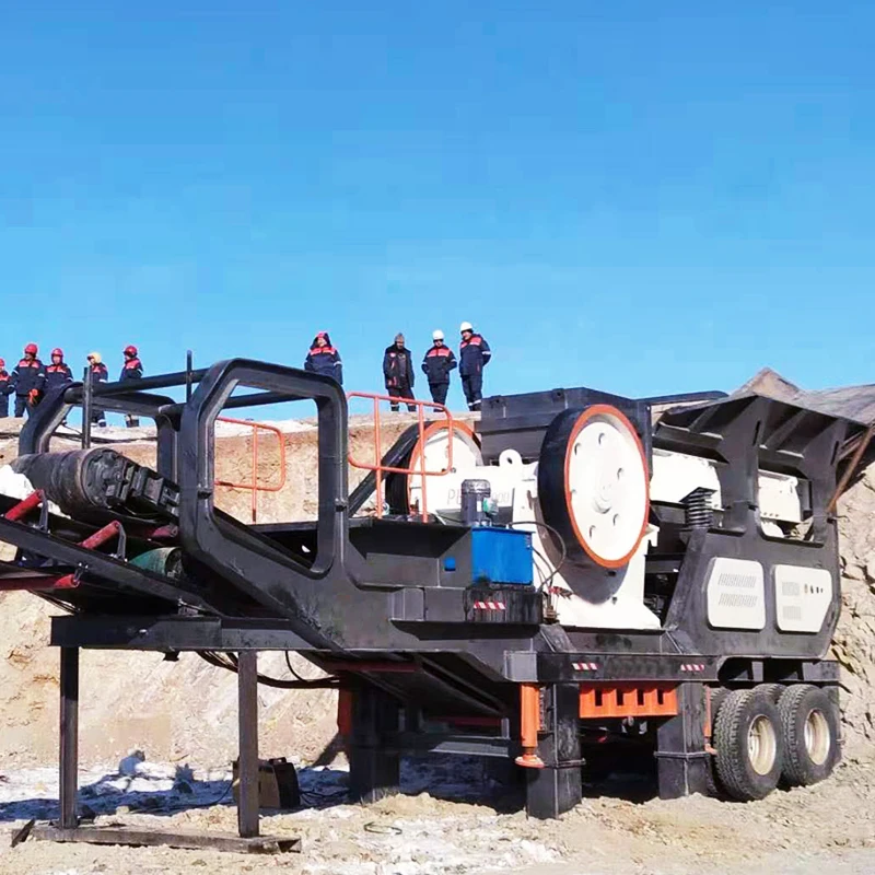Diesel Engine Type Mini Mobile Jaw Crusher Mobile Stone Crusher Machine Portable Mobile Crushing Plant