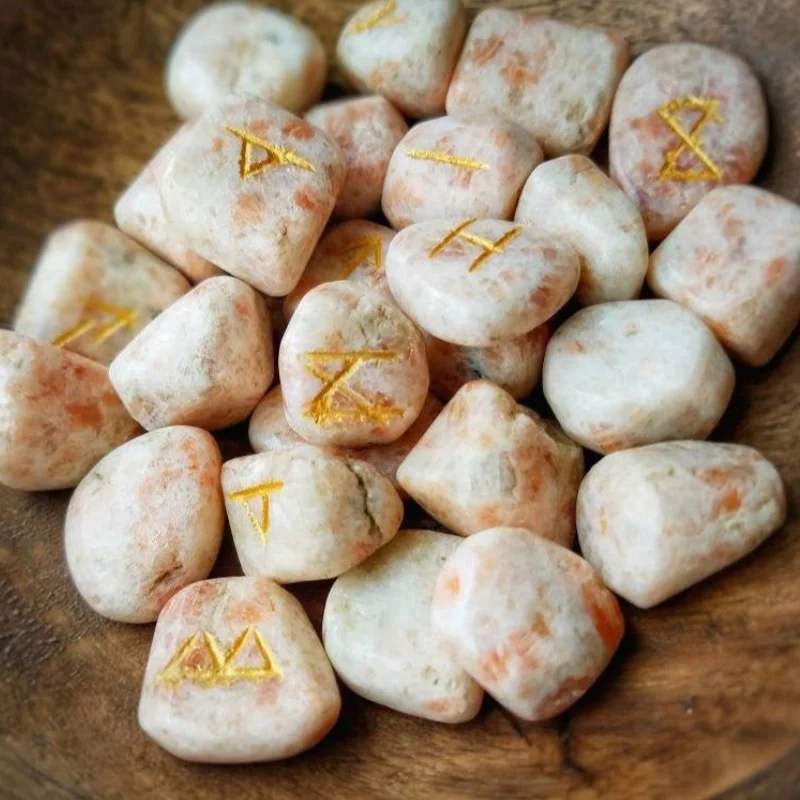 Sunstone старшие Futhark руны, лечебные камни, кристаллы рейки от Exis Crystal Exports