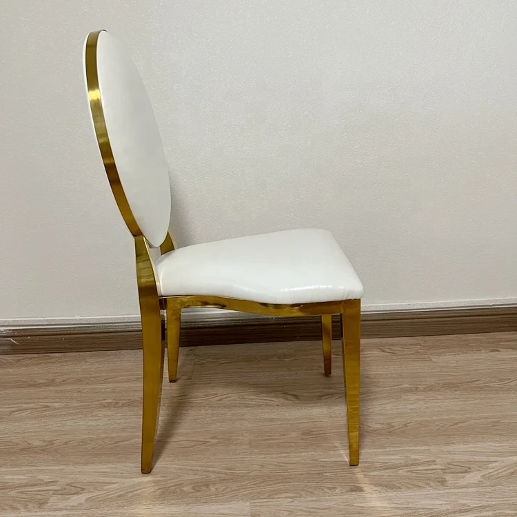 Hot Sale Metal Dining Louis Chair With Leather Seat For Party Wedding Banquet Events