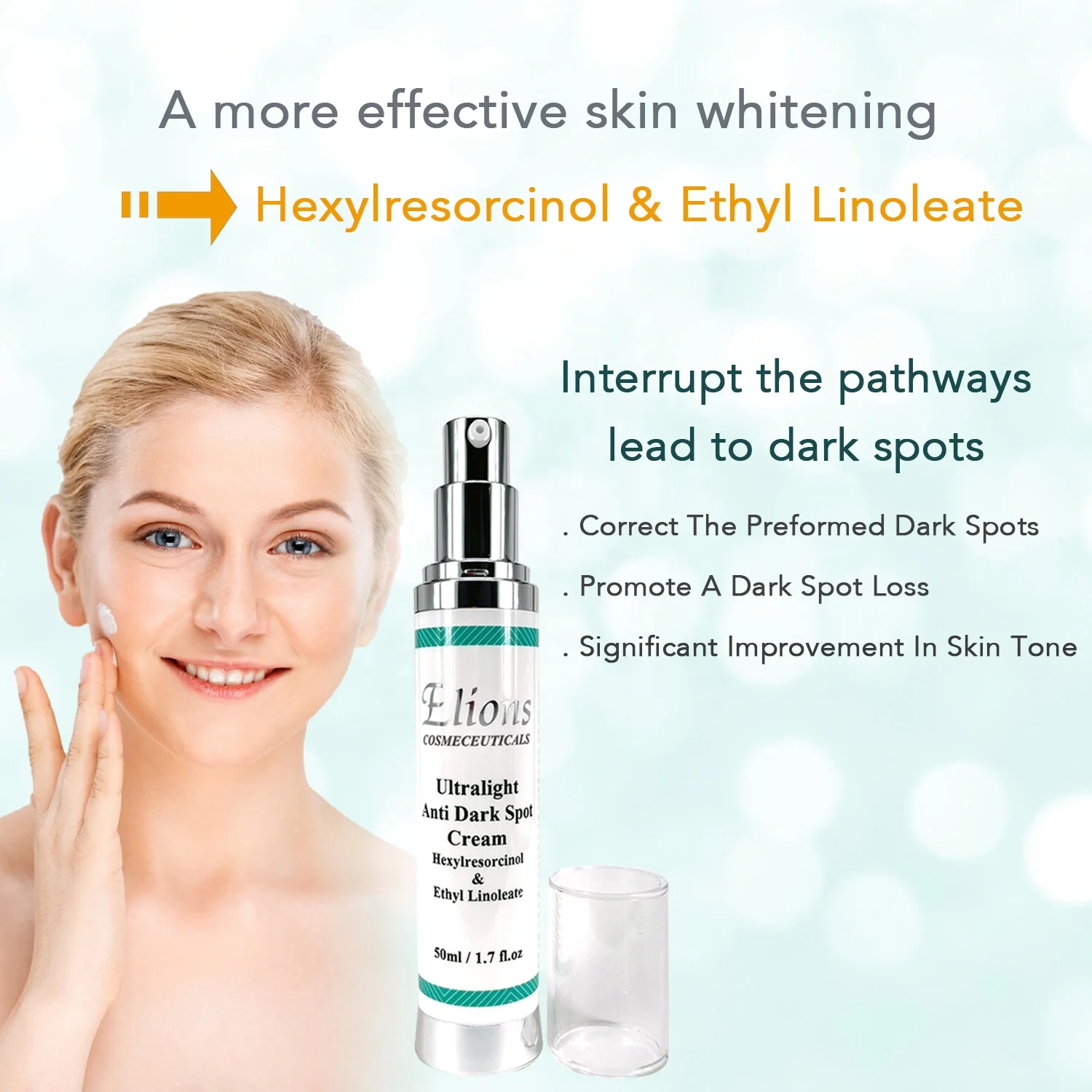 Whitening Face Cream & Lotion with 4-Hexylresorcinol Azelaic Acid Niacinamide for Dark Spot Removal