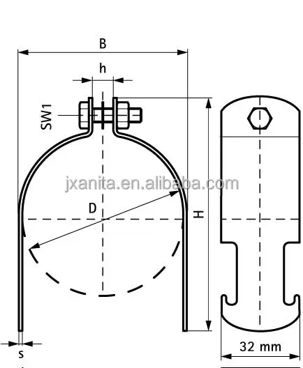 Galvanized Steel Pipe Unistrut Clamp Conduit Strut Straps Clamp Strut Channel Clamp