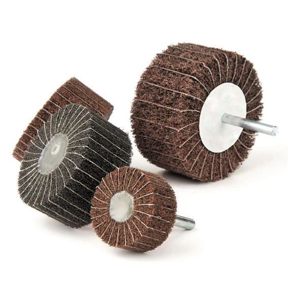 Зеленые тонкие алюминиевые Оксидные нетканые откидные колеса с валом для отделки pexmigm 50X30 мм