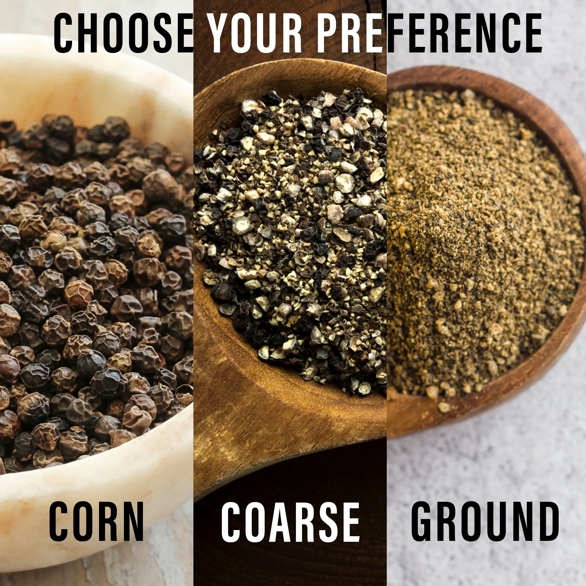 Sarawak (Malaysia) Black Pepper 80g (Whole, Ground, Coarse Peppercorn) Premium Grade High Quality HALAL Pure Natural Spice