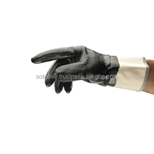 Hot-Selling safety work gloves with nitrile coating, offering long-lasting and durable use, ideal for handling heavy-duty tasks