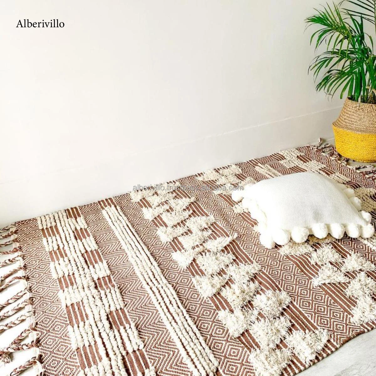 Внутренний и наружный ковер богемный напольный коврик ворсовый