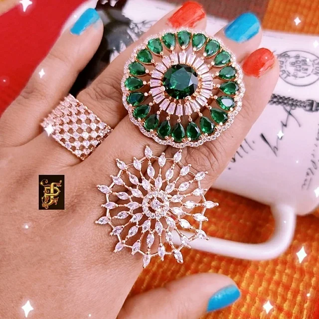  Новинка модное регулируемое кольцо на палец с фианитами набор из 3 колец по самой низкой цене и минимального веса мода 2021 г.