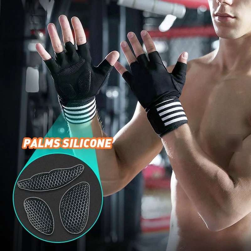 Super Quality Breathable Half Finger Out Orange Cycling Riding Racing Bike Bicycle Gloves for sports