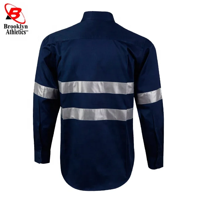 Safety High Visibility Long Sleeve Construction Work Shirts Pack for Men