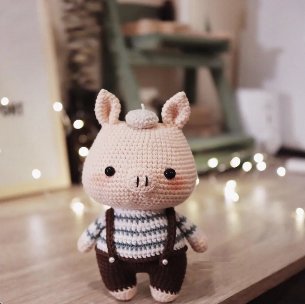 So Cute Short Leg Animals of Fox Bear Deer Monkey Cat Tiger Lion Koala Piggy Elephant and Rabbit Baby Amigurumi Crochet Toys