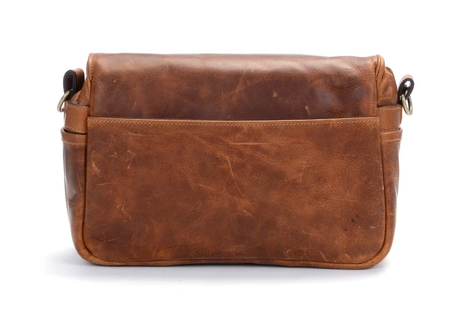 Classic Fashion Vintage Style Real Leather Camera Messenger DSLR Bag Genuine Leather Camera Bag