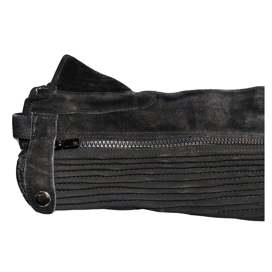 High Performance Suede Leather Half Chaps Custom Black Brown Horse Racing Riding Equipment Lightweight Accessories Wholesale