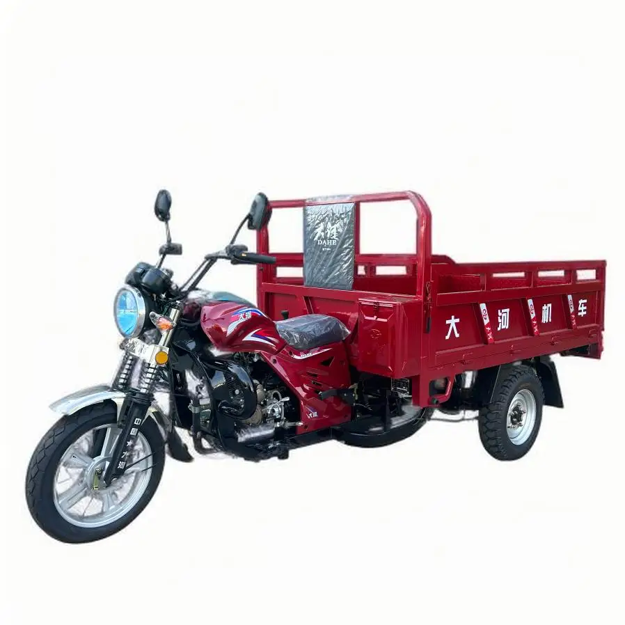 China Manufacturer Heavy Load Gasoline Tricycle Hydraulic Lift Cargo Tricycle Adults 150cc Gasoline Engine For Adult