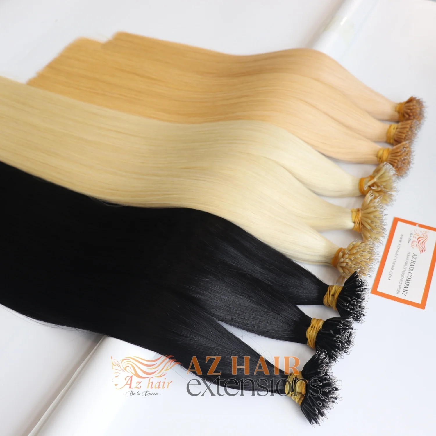 Hot Sale Price Nano Tip Hair Extension 12A Grade Human Hair All Colors Full End Super Double Drawn Genius Weft