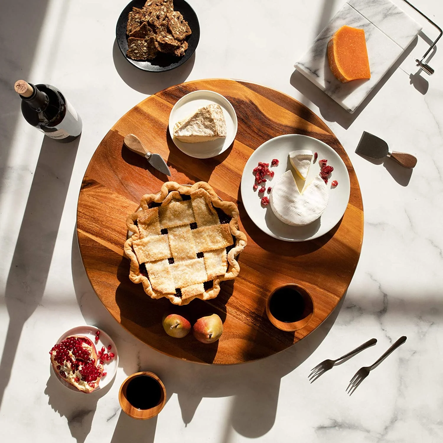  Новейший деревянный поднос портативный элегантный сервировочный из дерева акации Деревянные Подносы по очень низкой цене от United Trade World