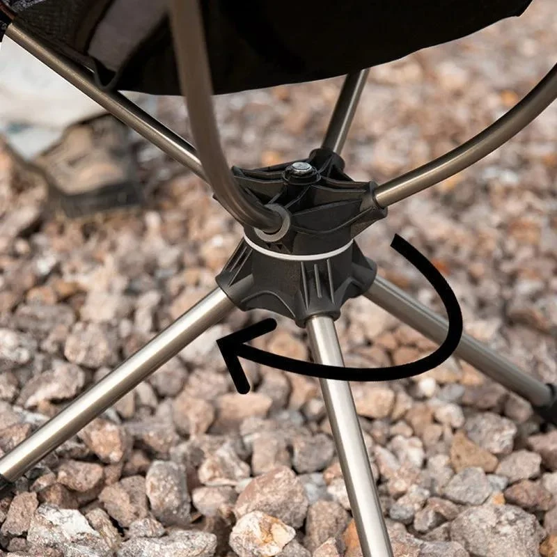 Portable Rotating Swivel Camping Chair Foldable Quick Open Aluminum Camping Chair Folding Beach Chair