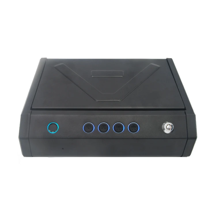 Biometric Fingerprint Keypad Auto Open Lid Interior Light Home Nightstand Car Safes Box