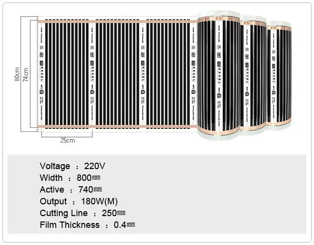 [FELIX KOREA] Heating Film EXCEL PTC Carbon heating film Under floor heating Made in Korea