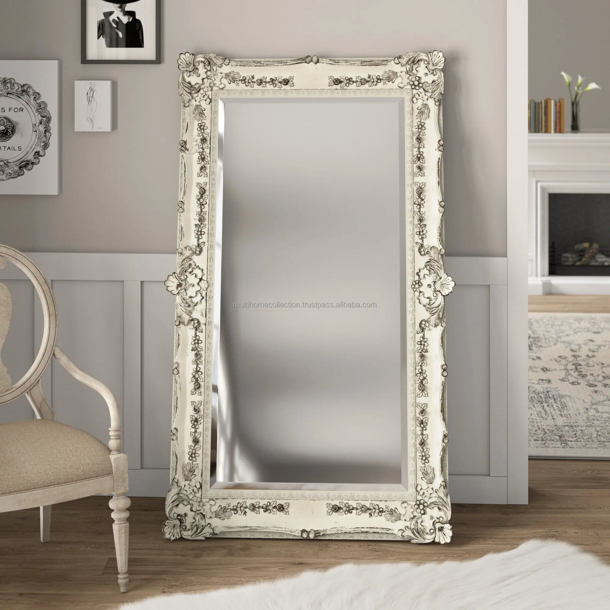 Wholesale Prices Selling Iron Wall Mirror Gold Plated Popular home Decoration Wall Vanity Mirror Bathroom Basin Mirror