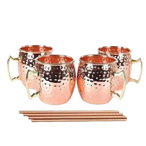 Moscow Mule Mug Copper Bear Mug set Tabletop Decorative Leakproof Beverages Drinkware Hot Sell Hammered Mug