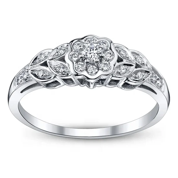 Customized engagement and wedding rings in white 18kt and 14kt gold with natural diamonds for men and women