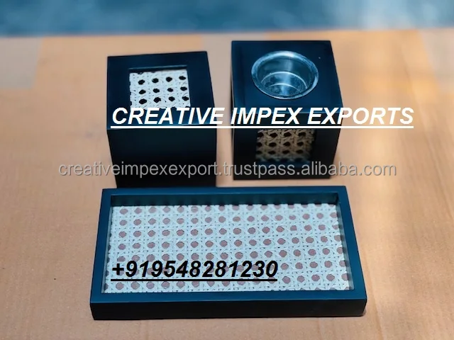 Набор курильниц ручной работы уникальный стильный поднос из дерева и смолы в арабском стиле