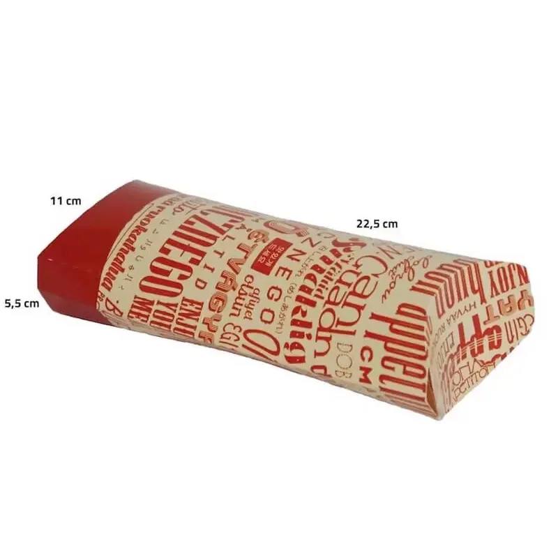 Custom Private Logo Size And Pattern Kraft Paper Pillow Box For Wrapped Chicken Roll With Lower Price