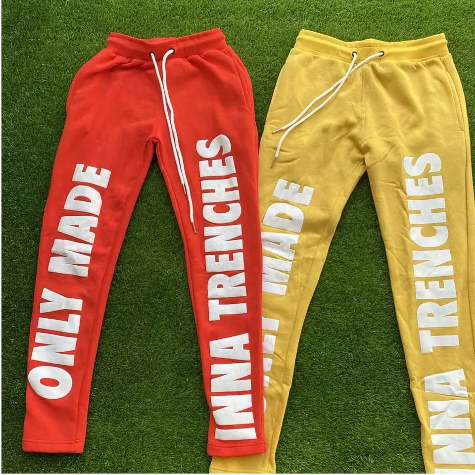 OEM Services Casual Unisex Jogging Bonded Puff Printing Custom Sweat Suit Tracksuit Men OEM By AARON GARMENTS ACCESSORIES