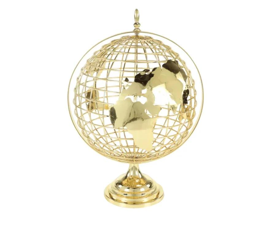 Metal Rotating Globe