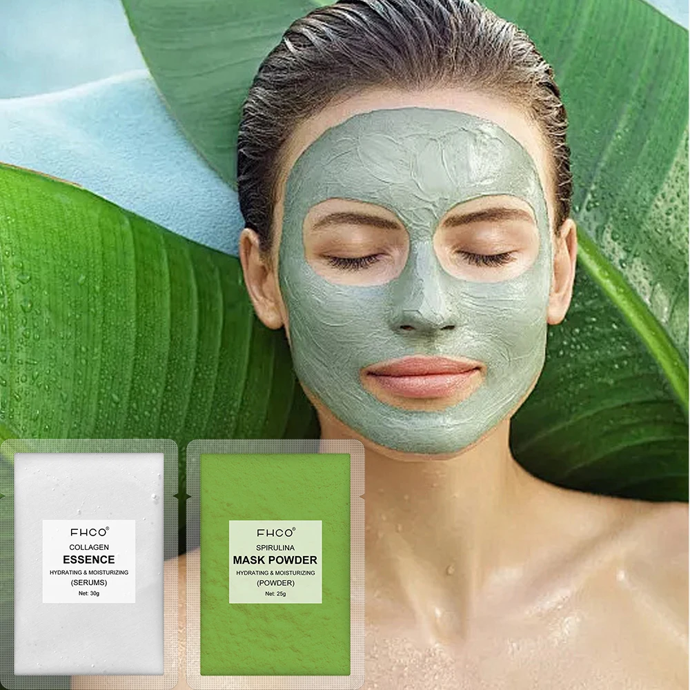 Custom Logo Anti Aging Anti Acne Beauty Face Spirulina Mask Private Label Natural Organic Deep Cleanse Spirulina Face Clay Mask