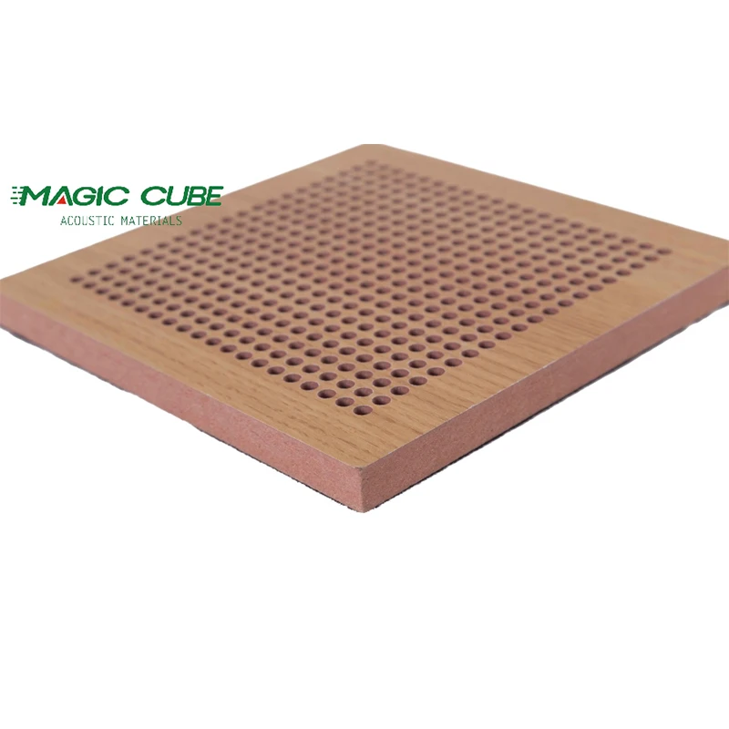 Noise Reduction MDF Board sound absorption wooden perforated board soundproof for wall and ceiling