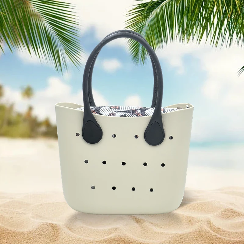 2024 Summer All Match Travel Bag For Women EVA Silicon Waterproof High Capacity Beach Bogg Bag Tote Handbag