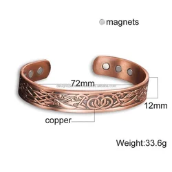 Buy Pure Copper Unique Design Cuff Bracelet at wholesale rate