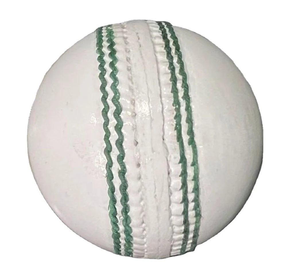 Белый мяч для крикета вышивка вручную индивидуальный логотип мягкие мячи из натуральной кожи жесткий 50 дюймов 4 шт.