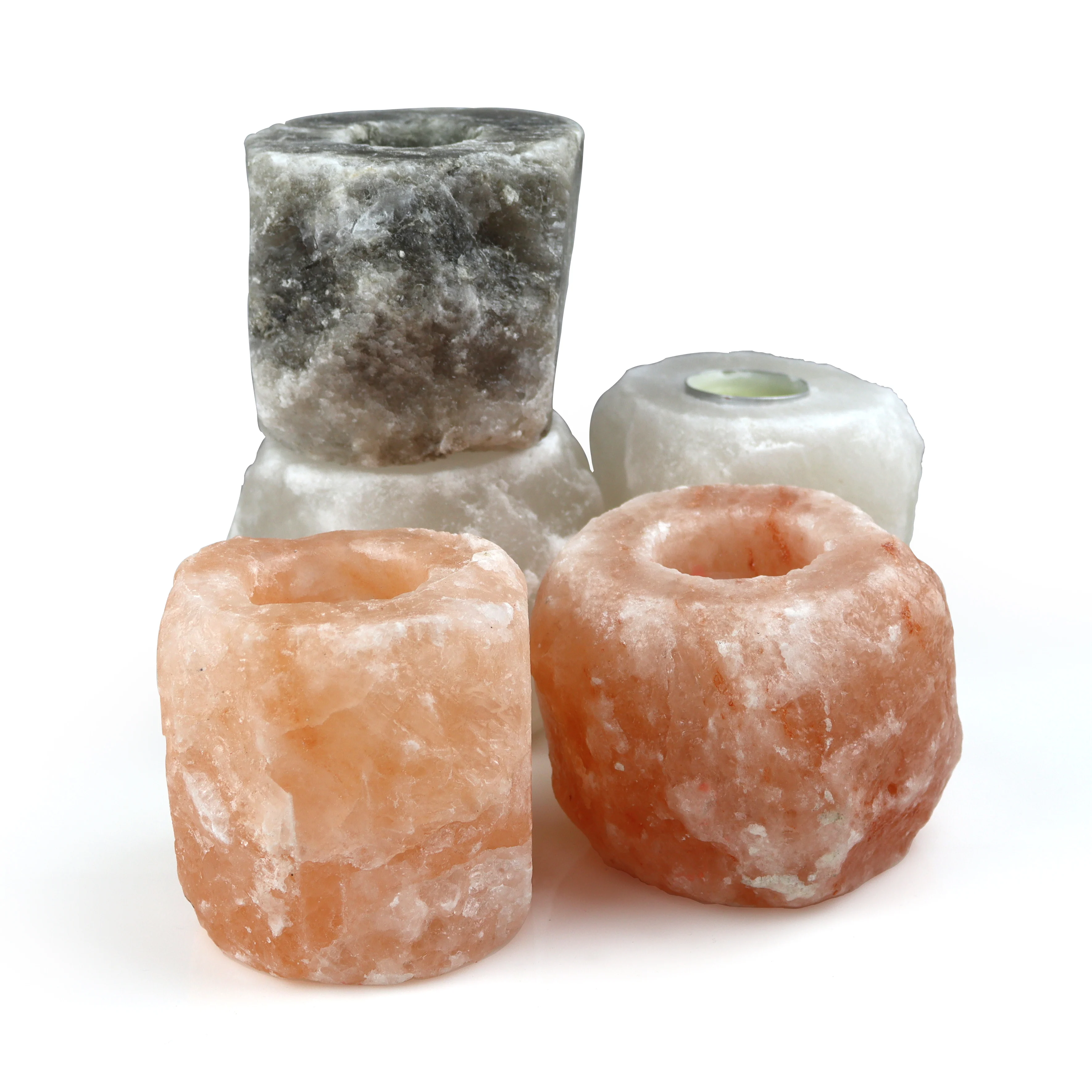 Pink Salt Crystal Himalayan Salt Votive Candle Tea Light Candle Holder