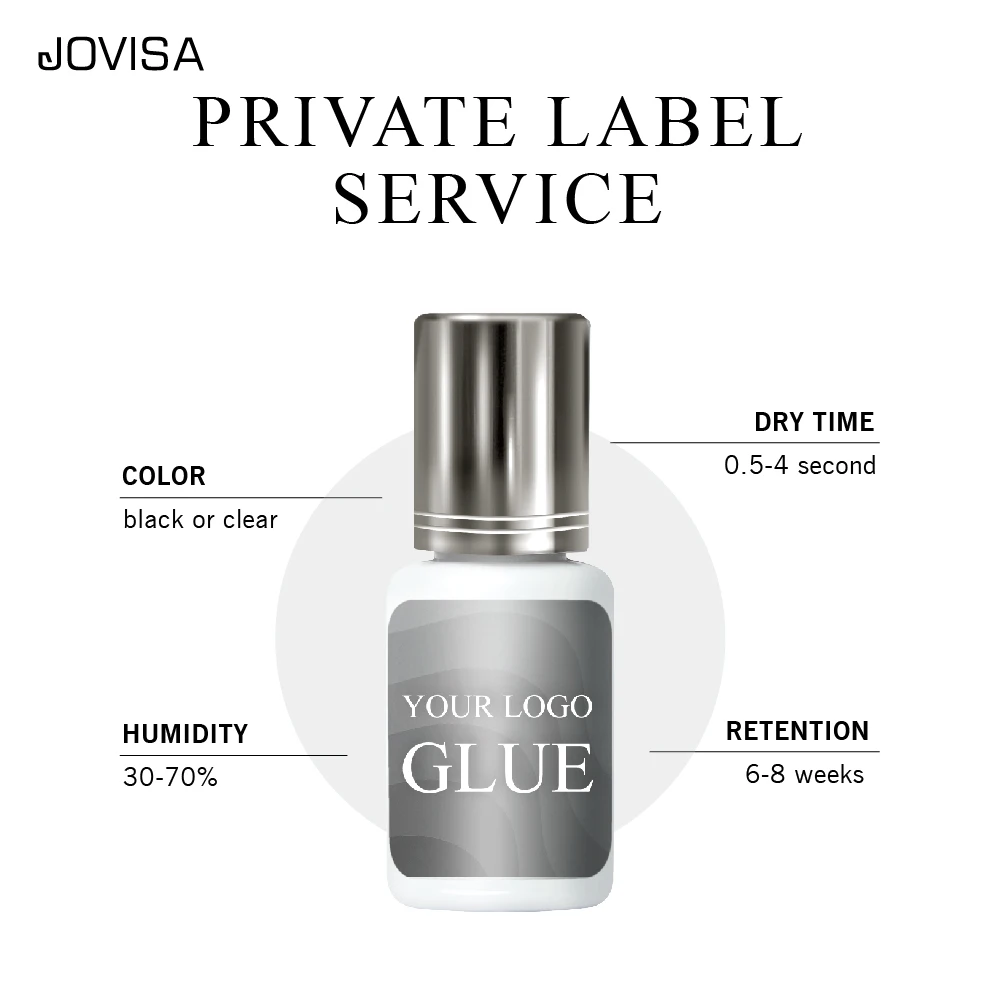 JOVISA Mini Lash Glue Glue Eyelash Extension Eyelash Glue Private Label Dry Time 2-3 Second