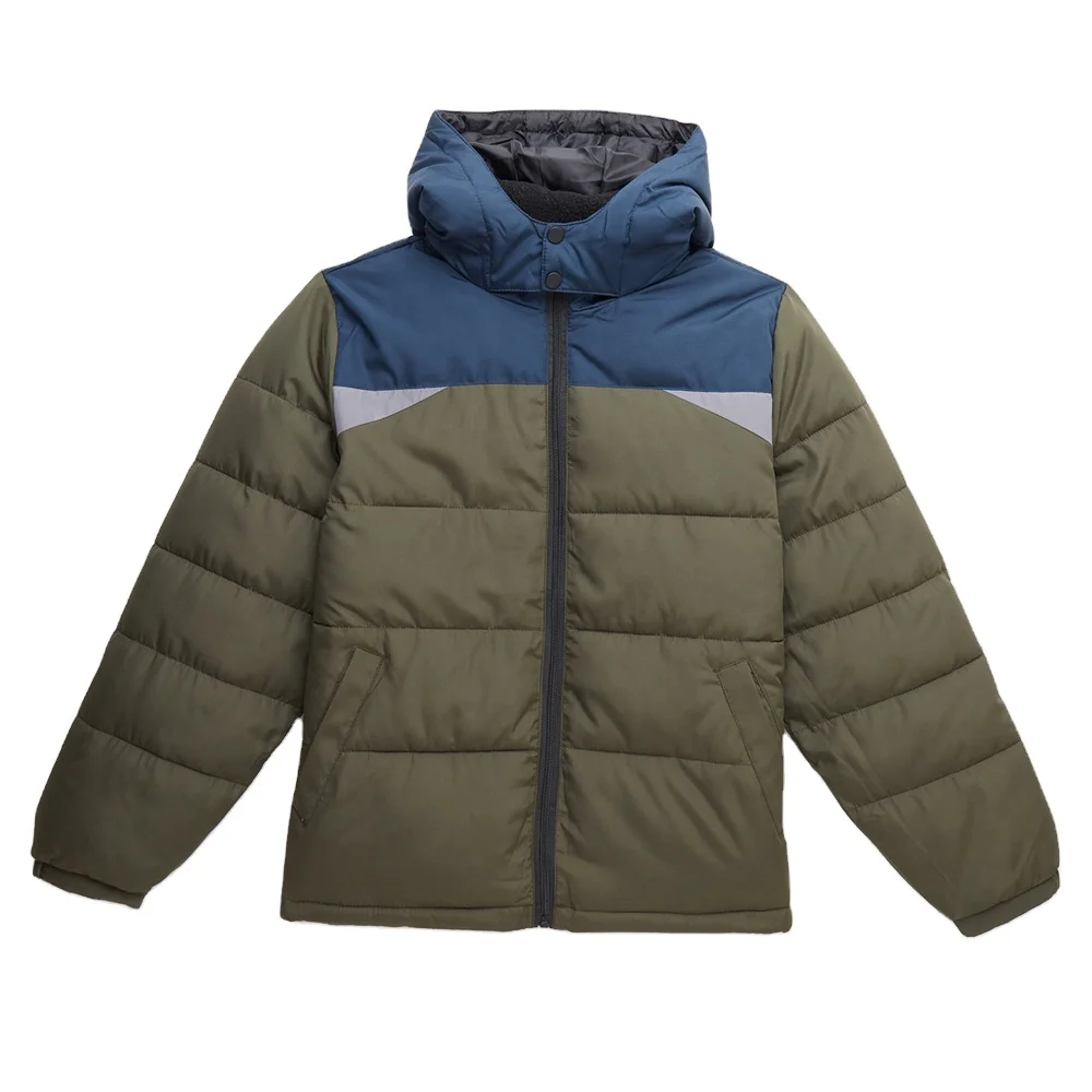 Fashion Big Hooded Zipper Warm Children Bomber jacket Kids Puffer Jacket