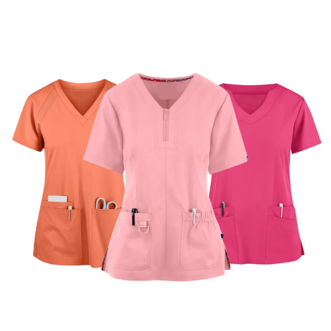 NEWEST DESIGN modern nurse uniform hospital clinical heathcare scrub suits GOOD STRETCH for women - Saomai FMF - Free sample