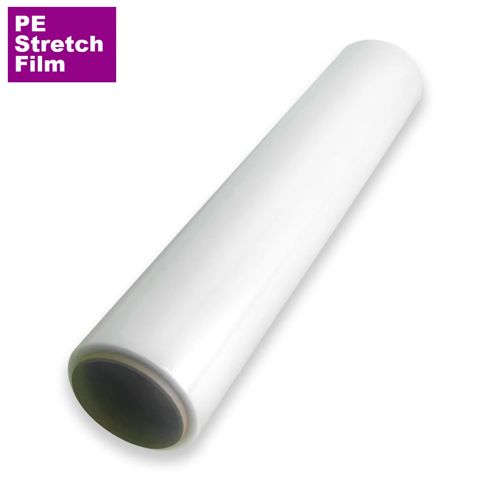 17 Micron 500mm Transparent Filler Masterbatch Granules Stretch Film Power wrapping polyethylene stretch wrap film jumbo roll