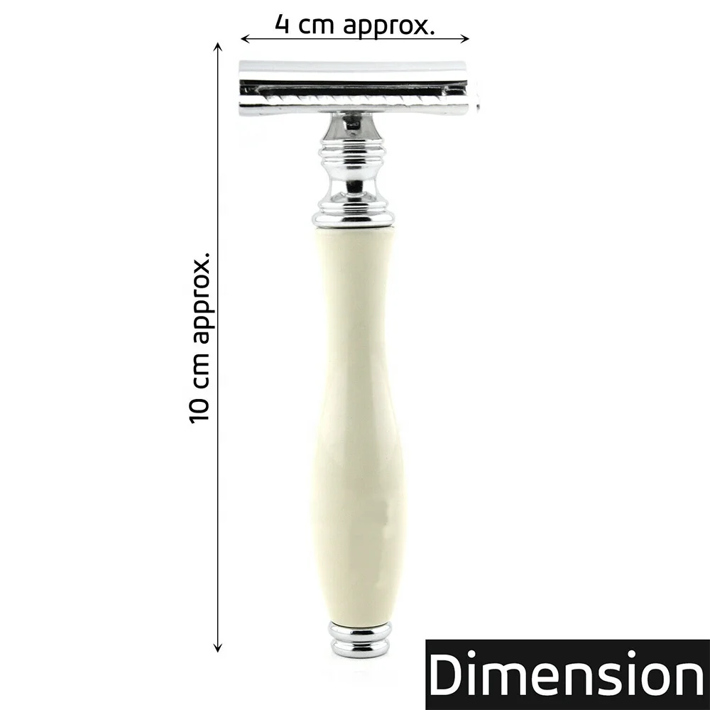 Traditional Double Edge Safety Razor for Men | High Quality Long Resin Handle Shaving Razor For Barber