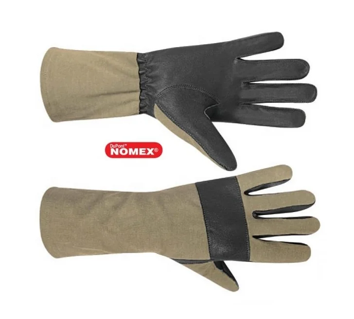 Устойчивые к огненным порезам кожаные перчатки с длинным рукавом