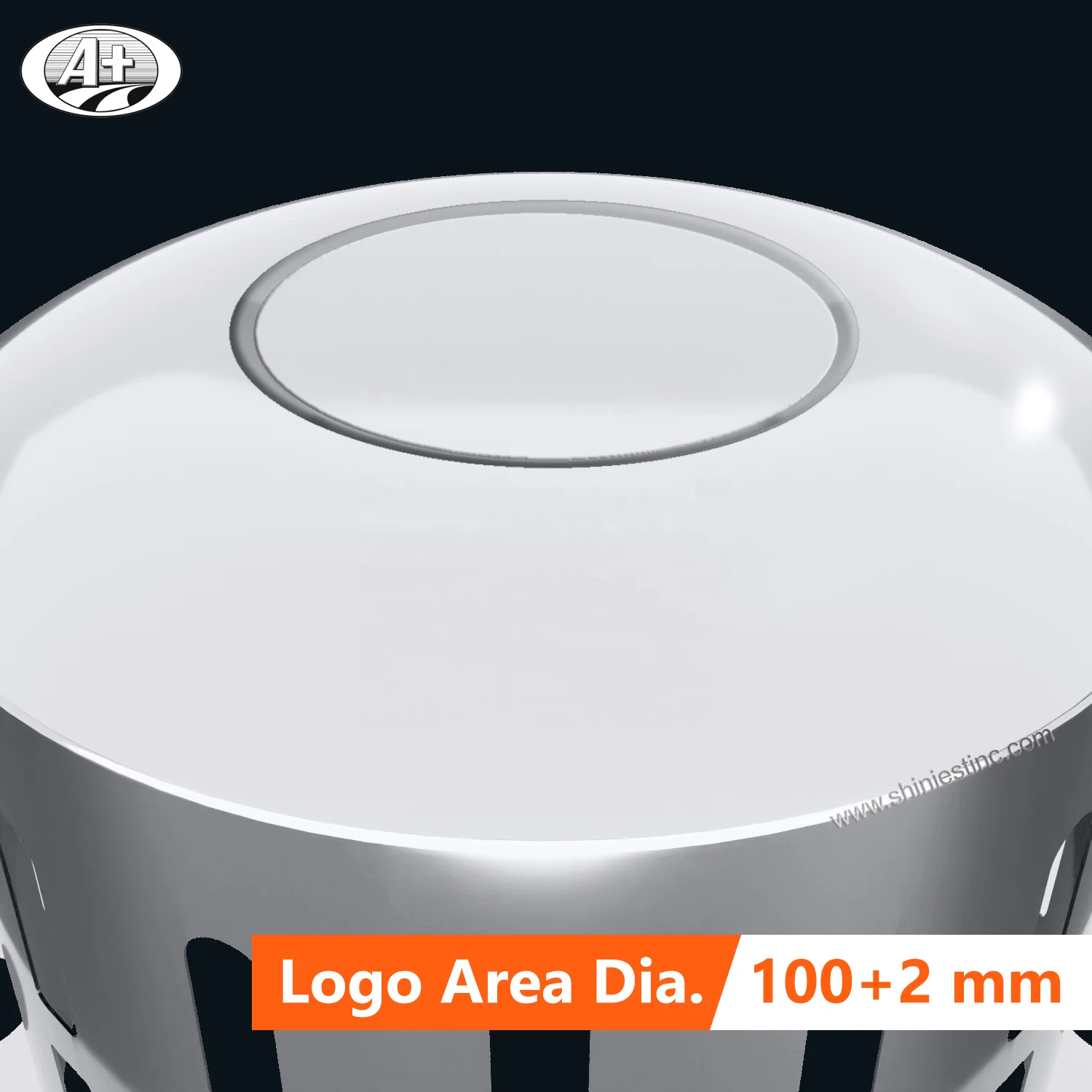 195AC-A_EU 19.5 T304 Stainless Steel Truck/Bus Rear Axle Cover cap One-Piece Design