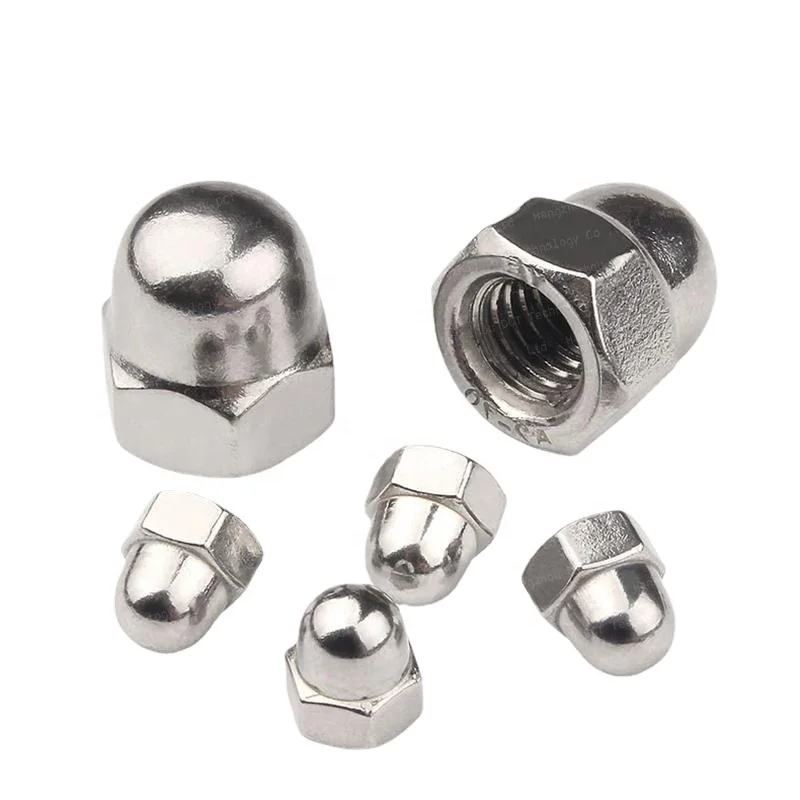 SDPSI DCT DIN1587 Stainless Steel Hex Cap Nut Domed Nuts For M3 M4 M5 M6 M8 SS304