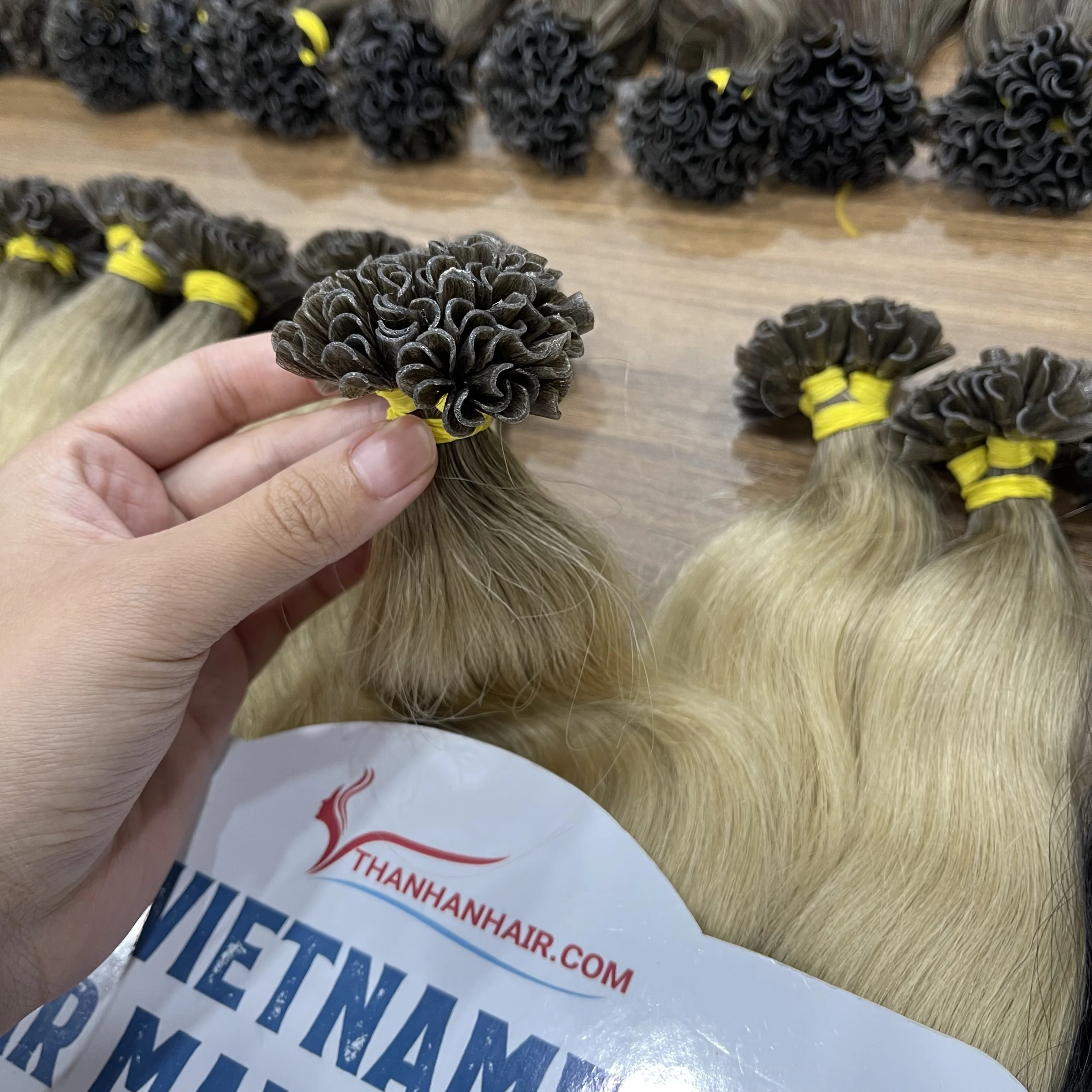 Italian Keratin Glue Hair Russian Double Drawn Human Hair Extensions Keratin Bonds K Tip Flat Tip Hair Extensions