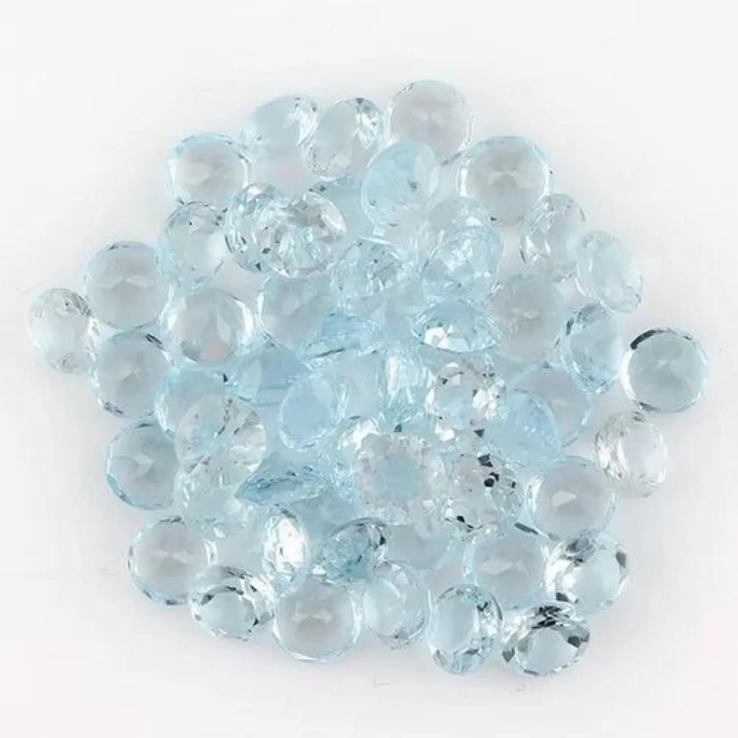 Wholesale Natural Polished Sky Blue Topaz Stone Gemstone Plain Cabochon Loose Gemstone Lot Mix Shape Size For Jewelry Making
