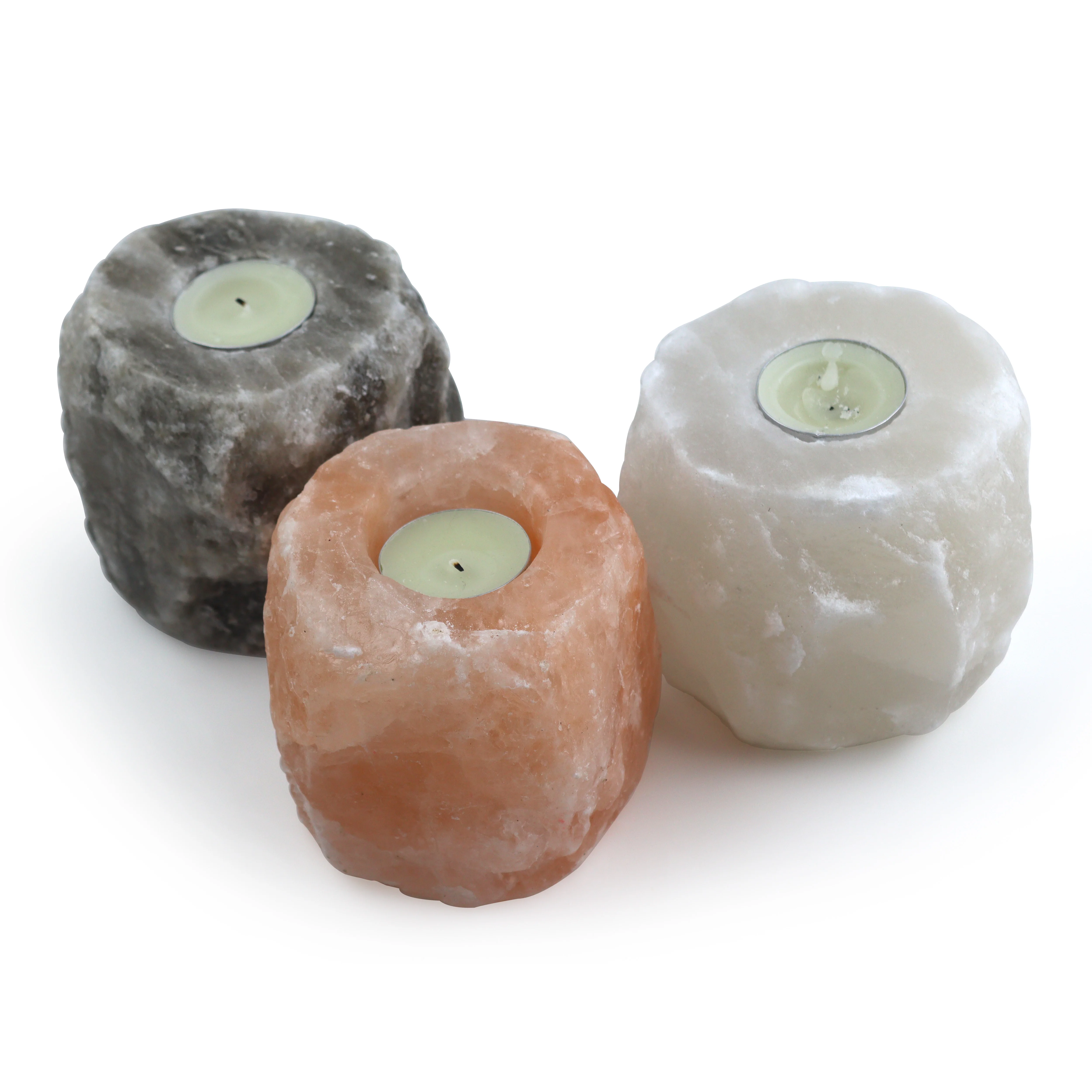 Pink Salt Crystal Himalayan Salt Votive Candle Tea Light Candle Holder