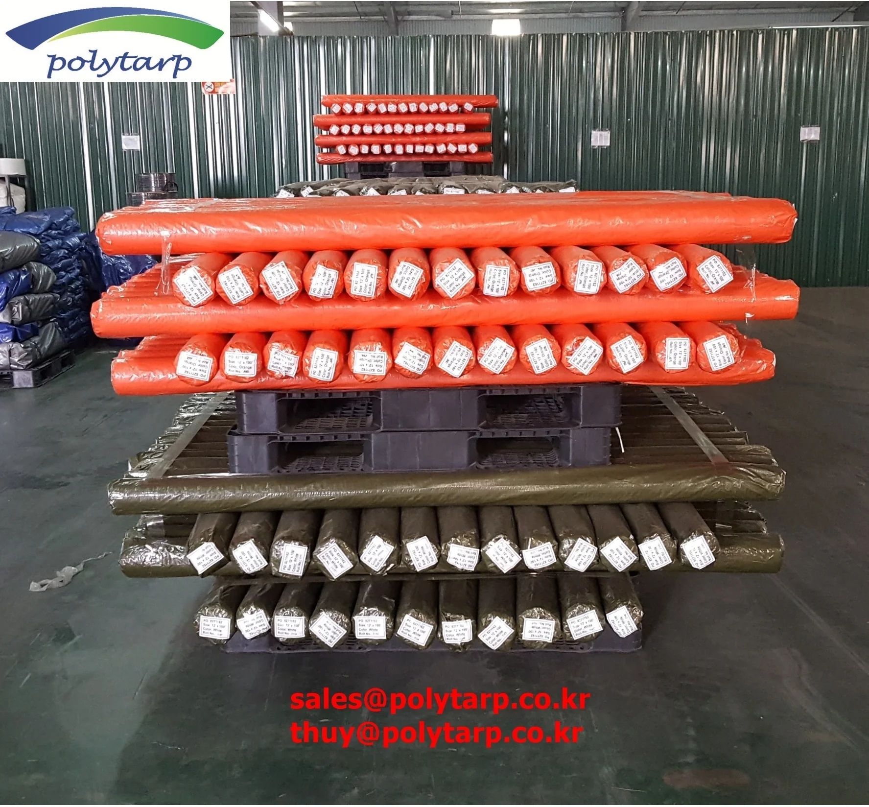 PE Tarpaulin made in Vietnam by Korean company - High quality - Competitive price - Customized requirement