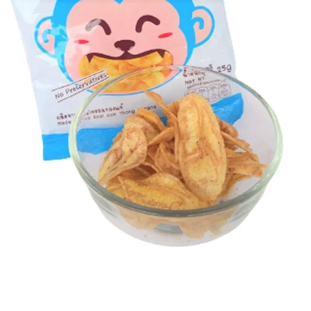 25 г Хрустящие банановые чипсы изготовленные в Таиланде с соленым вкусом