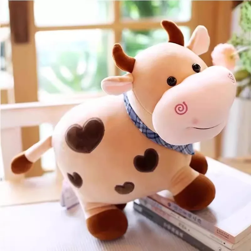 Wholesale Trending Cute Cow Stuffed Animal Dolls Baby Cows Soft Sleeping Dolls for Kids